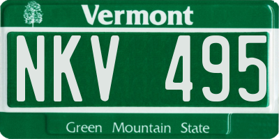 VT license plate NKV495
