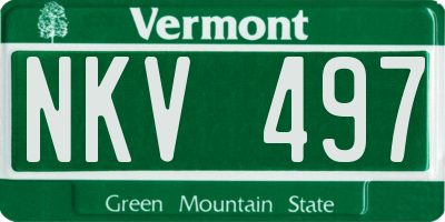 VT license plate NKV497