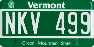VT license plate NKV499