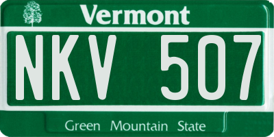 VT license plate NKV507