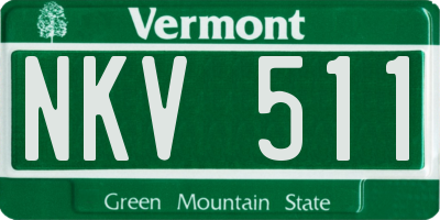 VT license plate NKV511