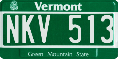 VT license plate NKV513