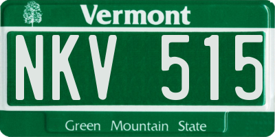 VT license plate NKV515