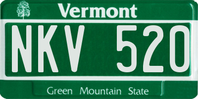 VT license plate NKV520