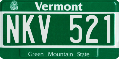 VT license plate NKV521