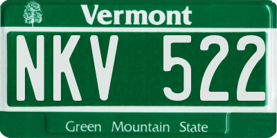 VT license plate NKV522