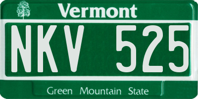 VT license plate NKV525