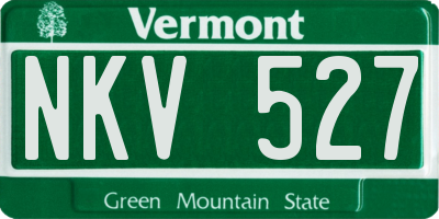 VT license plate NKV527