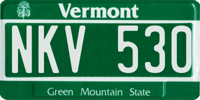 VT license plate NKV530