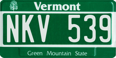 VT license plate NKV539