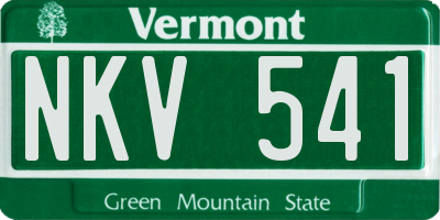 VT license plate NKV541