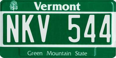 VT license plate NKV544