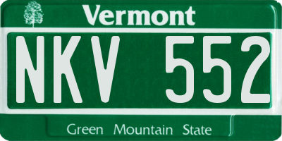 VT license plate NKV552