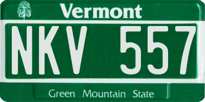 VT license plate NKV557