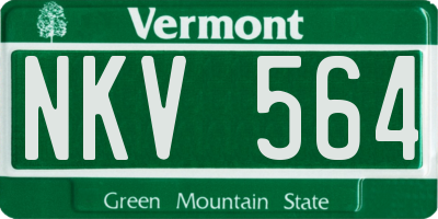 VT license plate NKV564