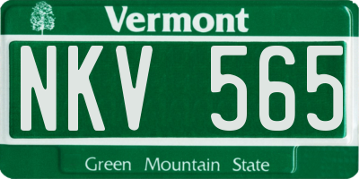 VT license plate NKV565