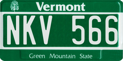 VT license plate NKV566