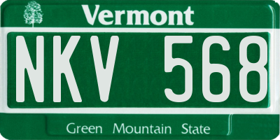 VT license plate NKV568