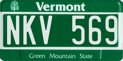 VT license plate NKV569