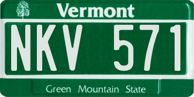 VT license plate NKV571