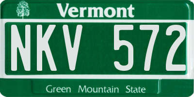 VT license plate NKV572
