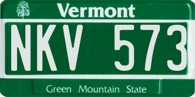 VT license plate NKV573