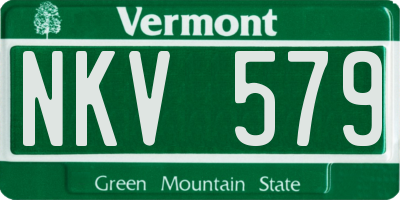 VT license plate NKV579