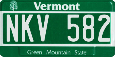 VT license plate NKV582