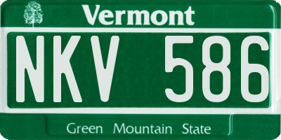 VT license plate NKV586