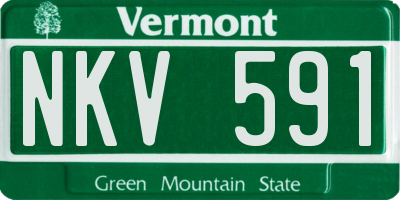 VT license plate NKV591
