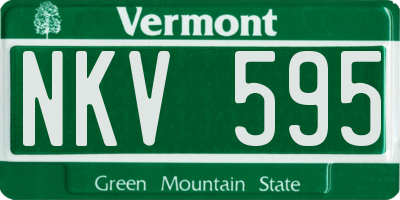 VT license plate NKV595