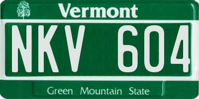 VT license plate NKV604
