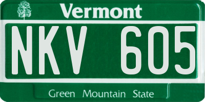 VT license plate NKV605