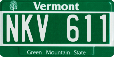 VT license plate NKV611