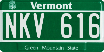 VT license plate NKV616