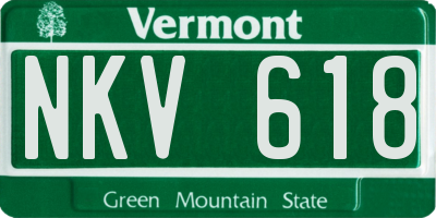 VT license plate NKV618
