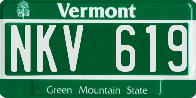 VT license plate NKV619