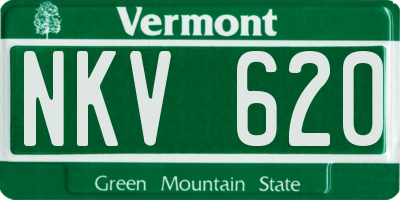 VT license plate NKV620