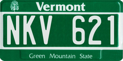 VT license plate NKV621
