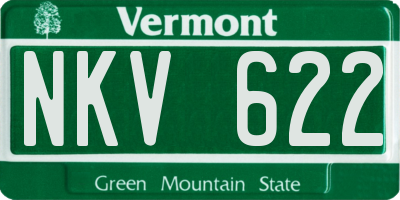 VT license plate NKV622