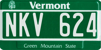 VT license plate NKV624