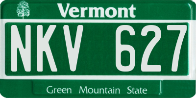 VT license plate NKV627