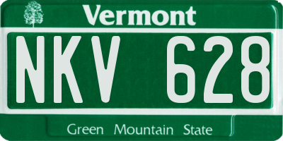 VT license plate NKV628
