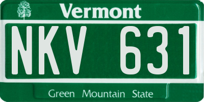 VT license plate NKV631