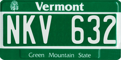 VT license plate NKV632