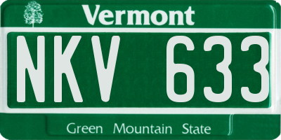 VT license plate NKV633
