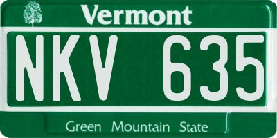 VT license plate NKV635