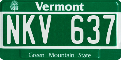 VT license plate NKV637