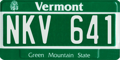 VT license plate NKV641