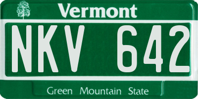 VT license plate NKV642